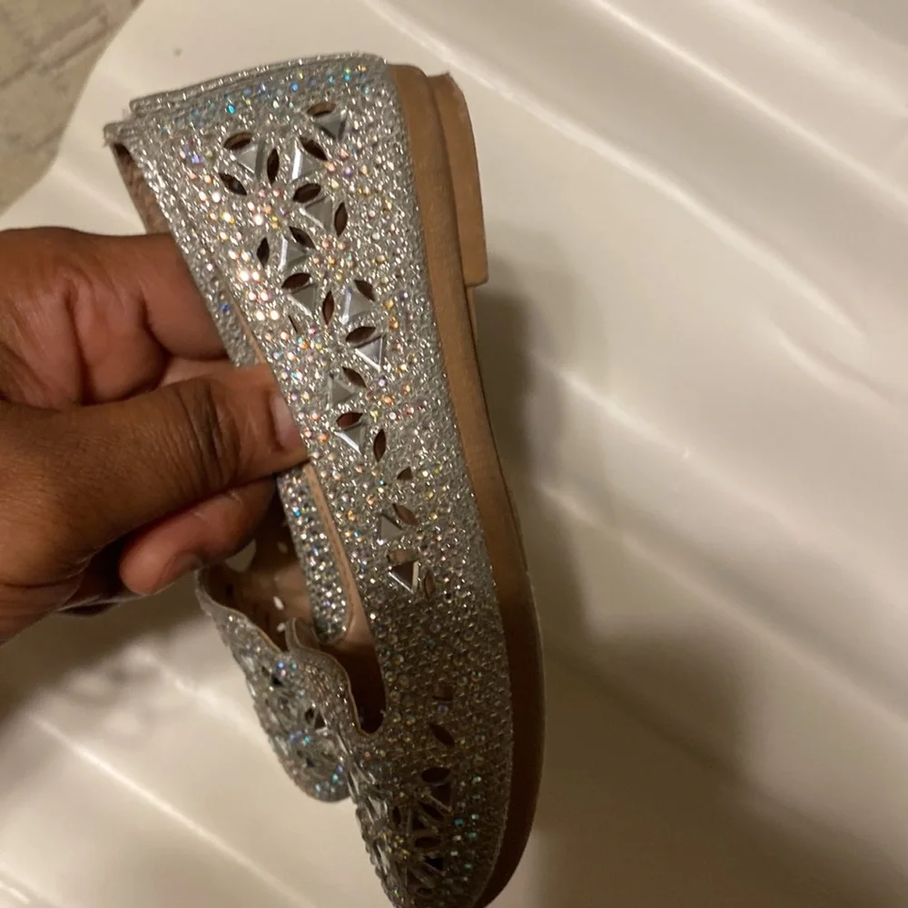 LINK COMFORT LITTLE GIRL SLIP ON SPARKLING SHOES SIZE 6